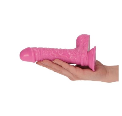 Różowe żylaste dildo gumowe z przyssawką 14,5 cm Różowe żylaste dildo gumowe z przyssawką 14,5 cm