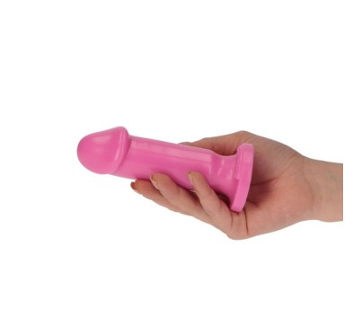 Różowe dildo gładki trzon z mocną przyssawką 15 cm Różowe dildo gładki trzon z mocną przyssawką 15 cm