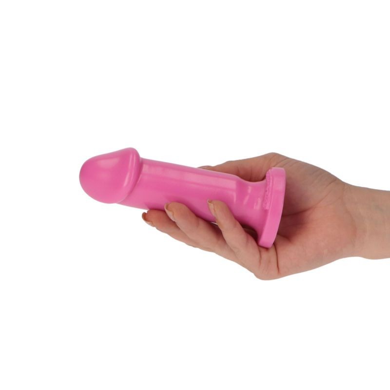 Różowe dildo gładki trzon z mocną przyssawką 15 cm Różowe dildo gładki trzon z mocną przyssawką 15 cm