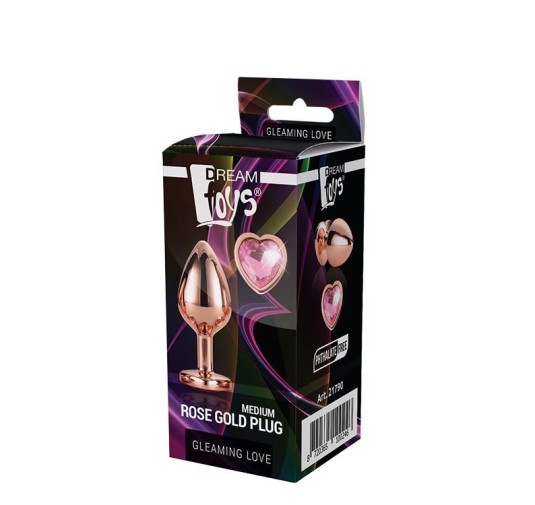 GLEAMING LOVE ROSE GOLD PLUG MEDIUM