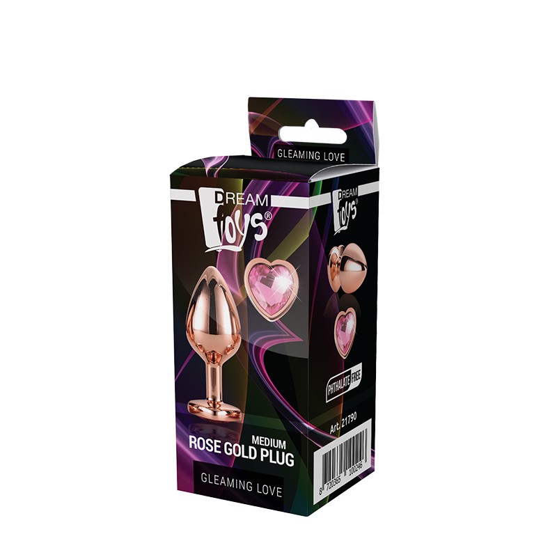 GLEAMING LOVE ROSE GOLD PLUG MEDIUM