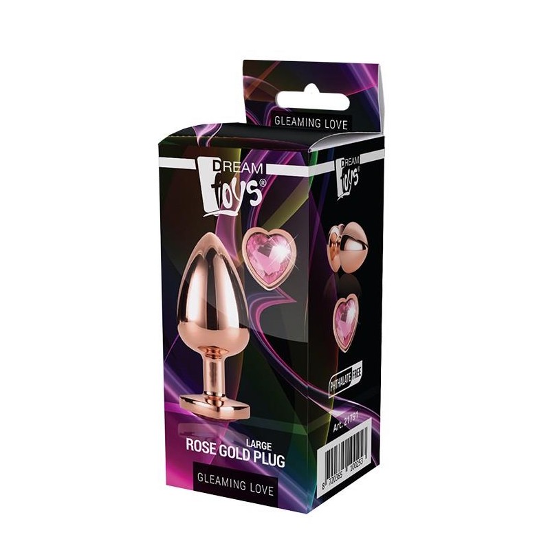 GLEAMING LOVE ROSE GOLD PLUG LARGE