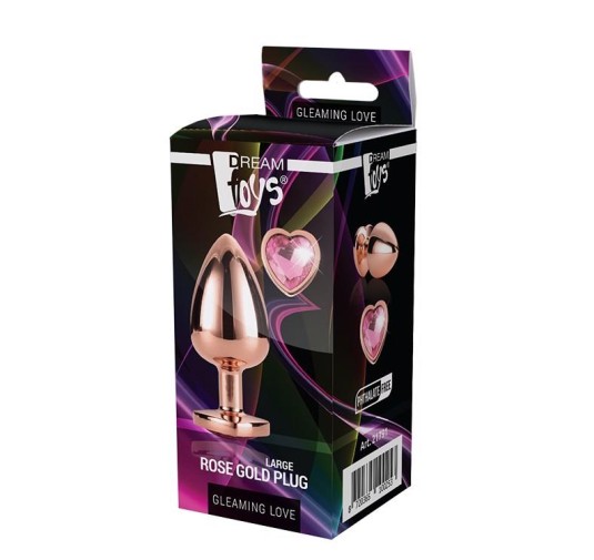 GLEAMING LOVE ROSE GOLD PLUG LARGE