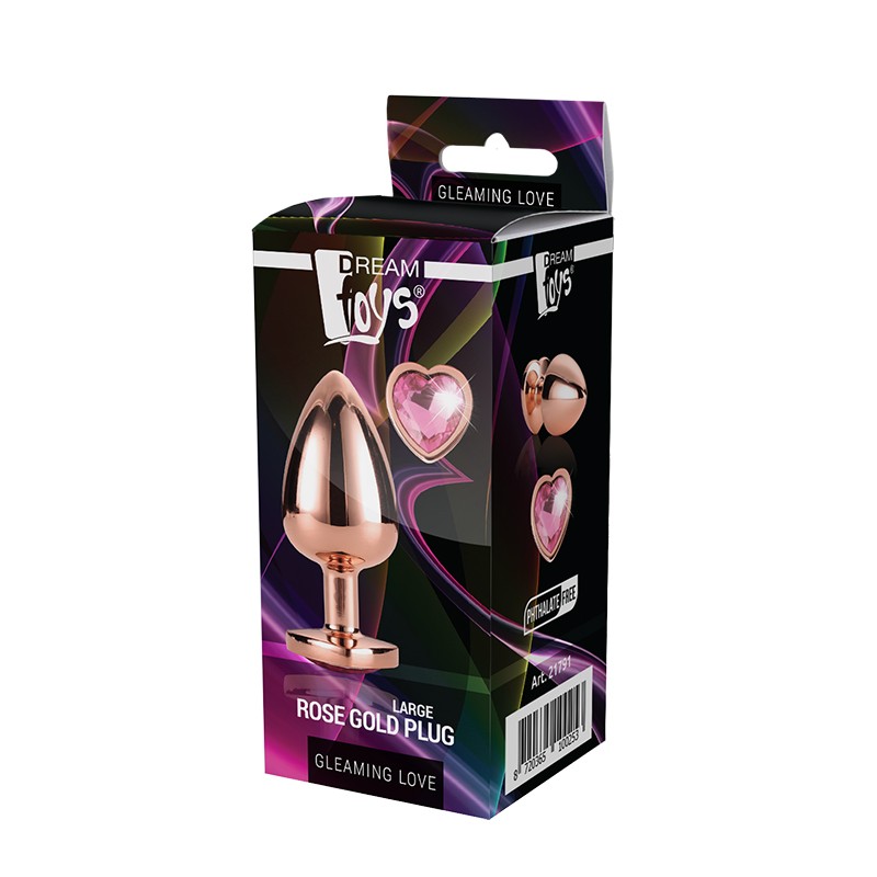 GLEAMING LOVE ROSE GOLD PLUG LARGE