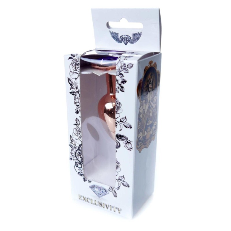 Korek analny ozdobny z kryształkiem metalowy 7cm Korek analny ozdobny z kryształkiem metalowy 7cm
