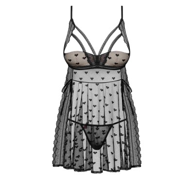 Koszulka babydoll stringi sex komplet heartia s/m Koszulka babydoll stringi sex komplet heartia s/m