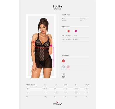 Komplet sex koszulka stringi obsessive lucita l/xl Komplet sex koszulka stringi obsessive lucita l/xl
