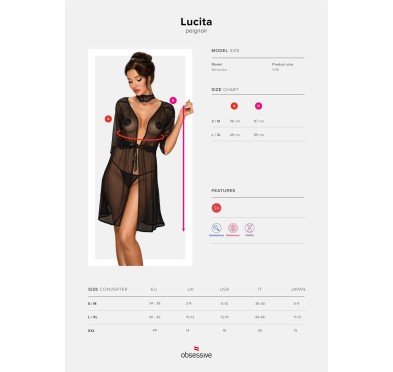 Prześwitujący peniuar sex szlafrok lucita s/m Prześwitujący peniuar sex szlafrok lucita s/m
