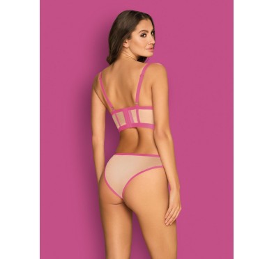 Bielizna-Nudelia top i figi różowe  S/M