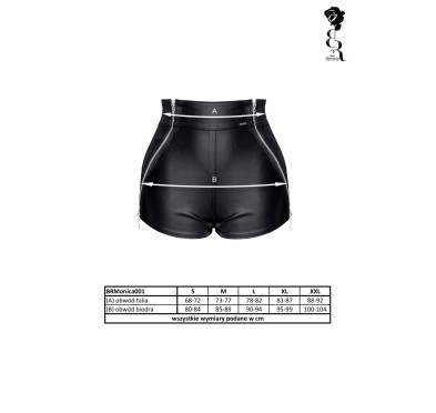 Bielizna - BRMONICA001 szorty czarne rozmiar L