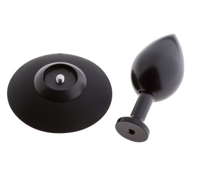 MALESATION Alu-Plug with suction cup large, black