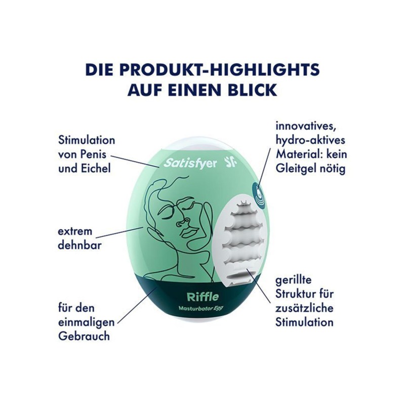 Masturbator żelowe jajeczko Satisfyer riffle sex Masturbator żelowe jajeczko Satisfyer riffle sex
