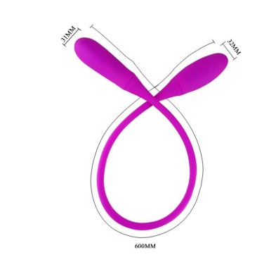 Wibrator podwójny dwustronny zginany 7 trybów 60cm Wibrator podwójny dwustronny zginany 7 trybów 60cm