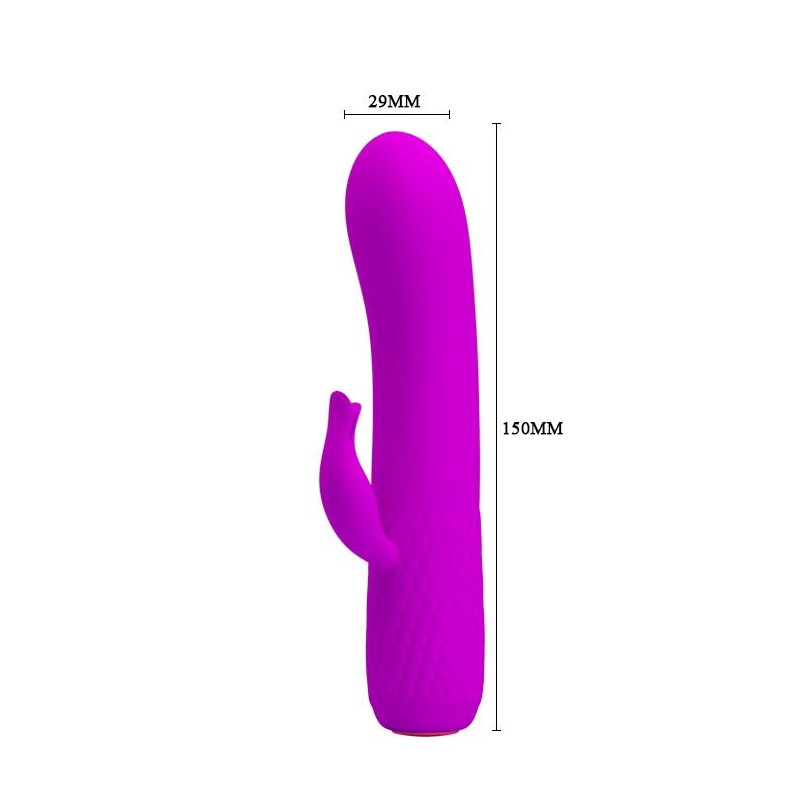 Wibrator ze stymulatorem łechtaczki 12 trybów 15cm Wibrator ze stymulatorem łechtaczki 12 trybów 15cm