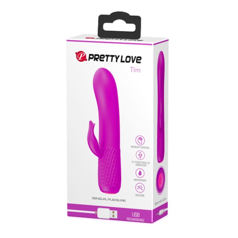 Wibrator ze stymulatorem łechtaczki 12 trybów 15cm Wibrator ze stymulatorem łechtaczki 12 trybów 15cm