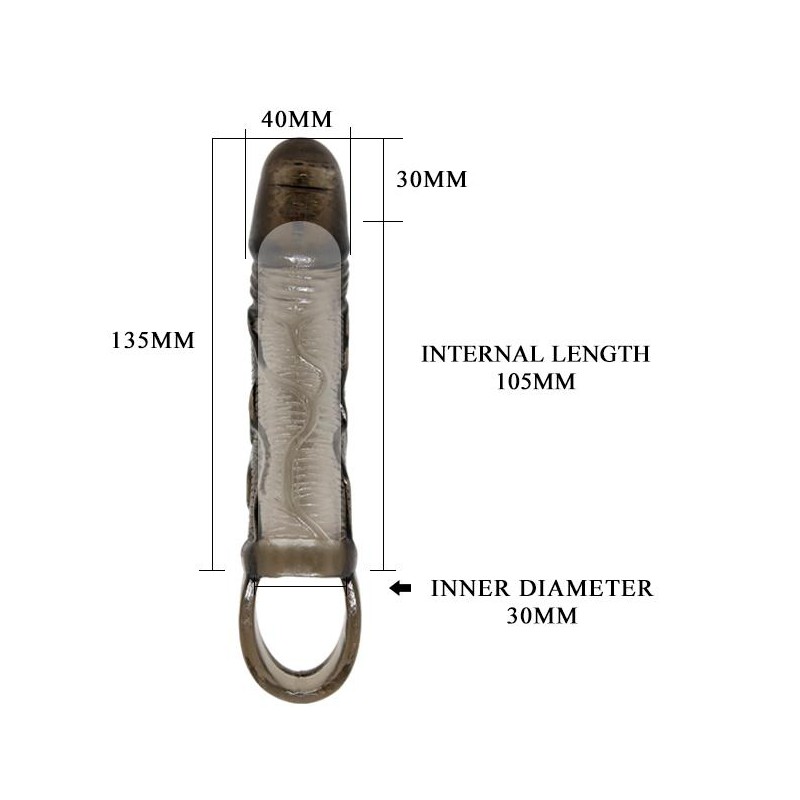 Nakładka na penisa przedłużka wibrująca plus 3cm Nakładka na penisa przedłużka wibrująca plus 3cm