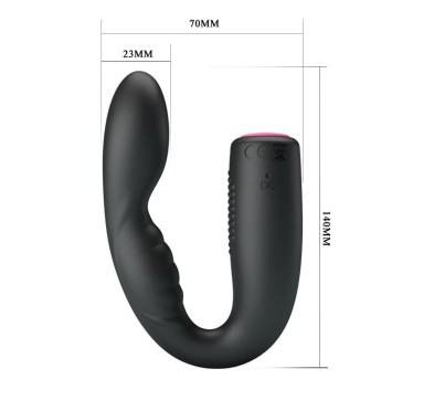 Wibrator wyginany podwójny dwustronny 12 tryb 14cm Wibrator wyginany podwójny dwustronny 12 tryb 14cm