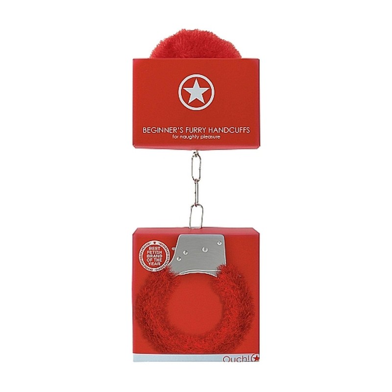 Beginner"s Handcuffs Furry - Red