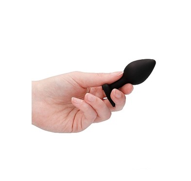 Gładki korek analny zatyczka plug czarny 7,5cm Gładki korek analny zatyczka plug czarny 7,5cm