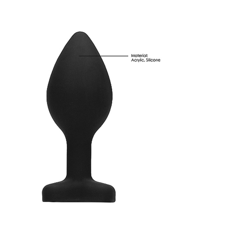 Gładki korek analny zatyczka plug czarny 7,5cm Gładki korek analny zatyczka plug czarny 7,5cm