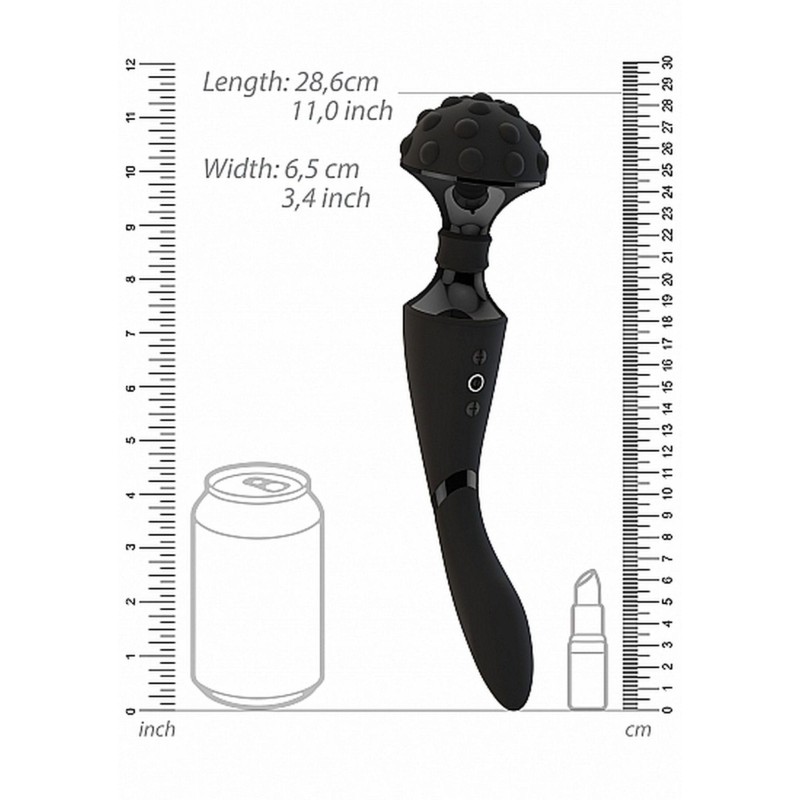 Dwustronny masażer łechtaczki wibrator 28cm 10tryb Dwustronny masażer łechtaczki wibrator 28cm 10tryb