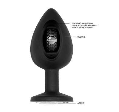 Korek analny zatyczka wibrująca wydrążona sex 9cm Korek analny zatyczka wibrująca wydrążona sex 9cm