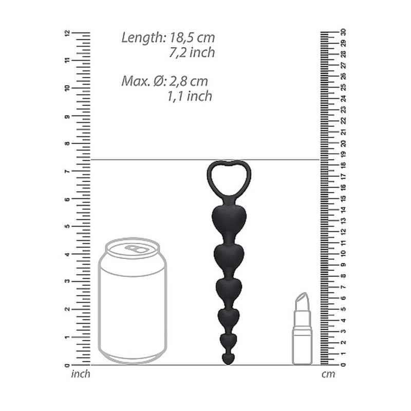 Korek zatyczka analna koraliki z uchwytem 18,5 cm Korek zatyczka analna koraliki z uchwytem 18,5 cm