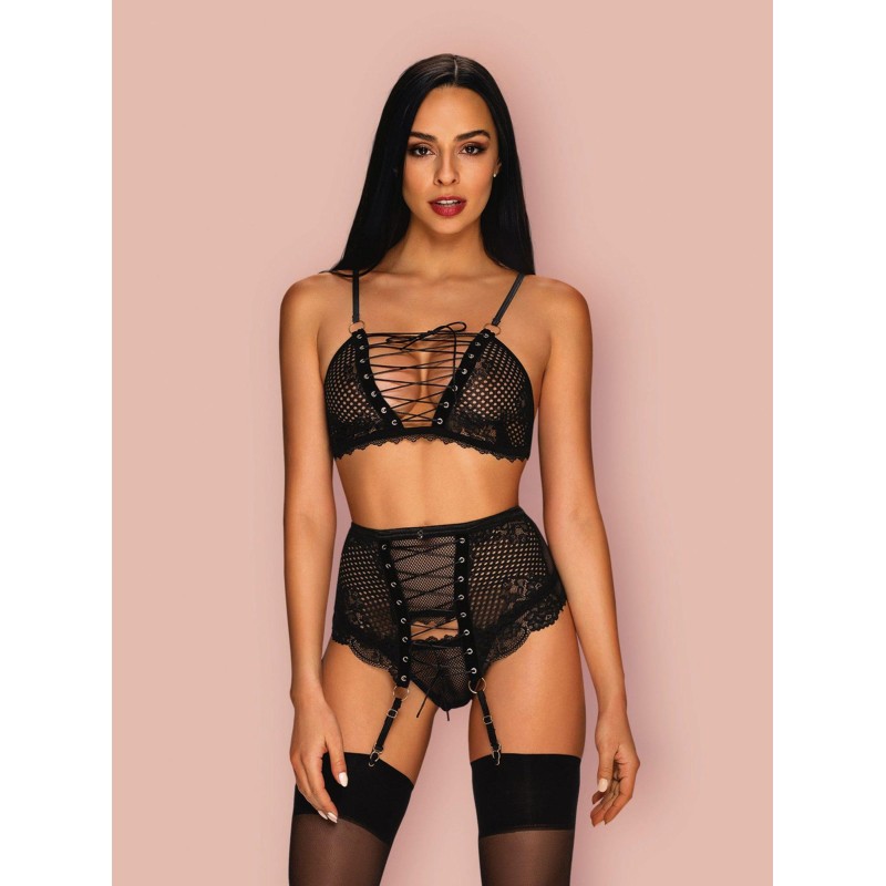Komplet stanik pas stringi obsessive basitta s/m Komplet stanik pas stringi obsessive basitta s/m