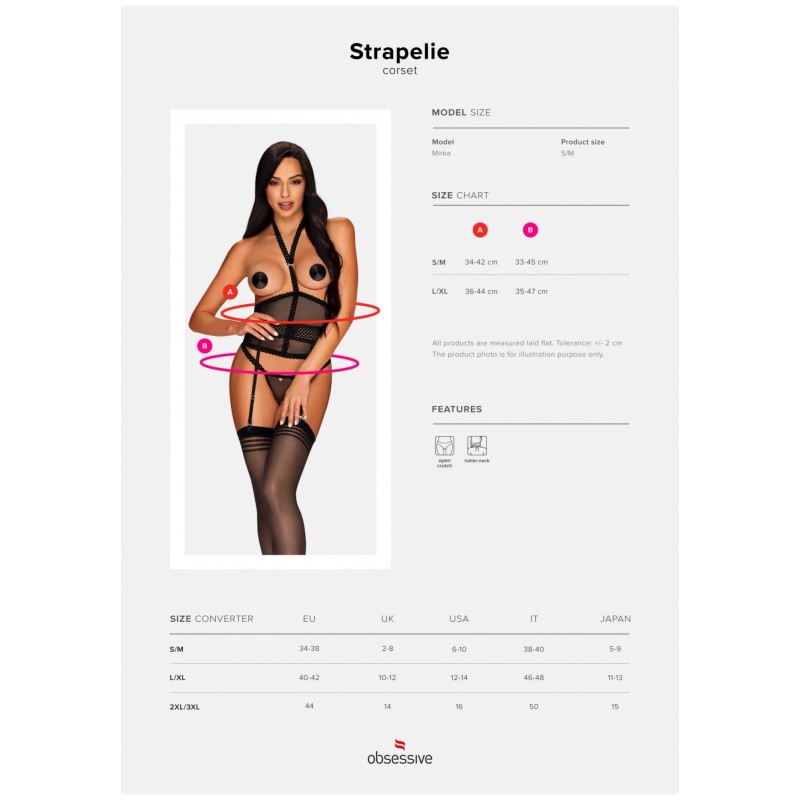 Komplet gorset stringi sex obsessive strapelie lxl Komplet gorset stringi sex obsessive strapelie lxl