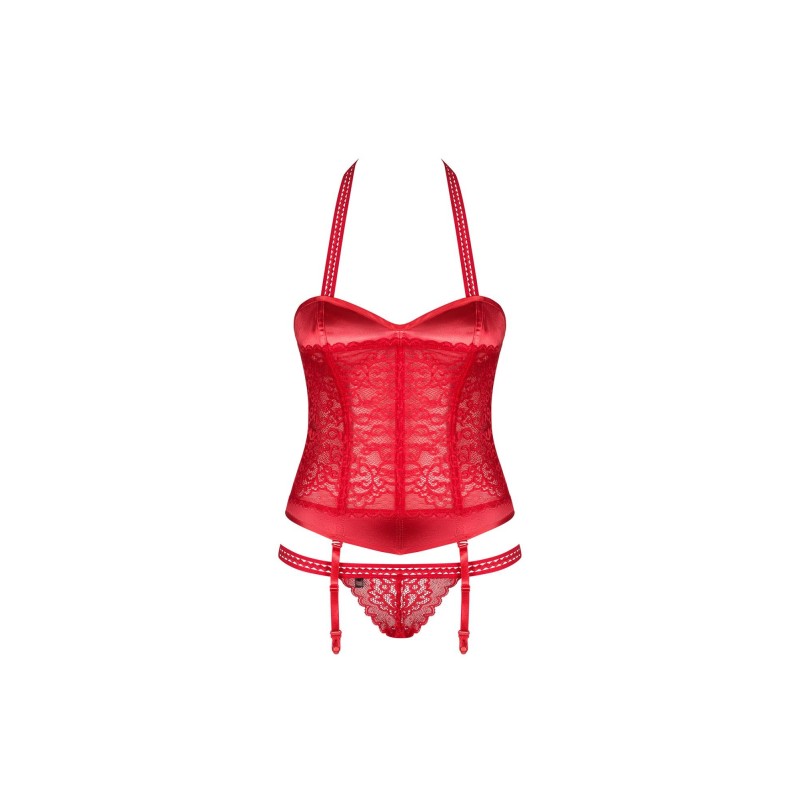 Gorset stringi sex komplet obsessive flameria l/xl