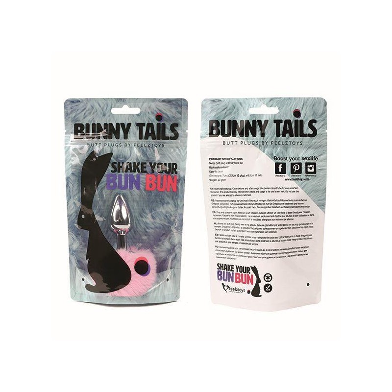 Korek analny ze stali z puszysta końcówką 7 cm Korek analny ze stali z puszysta końcówką 7 cm