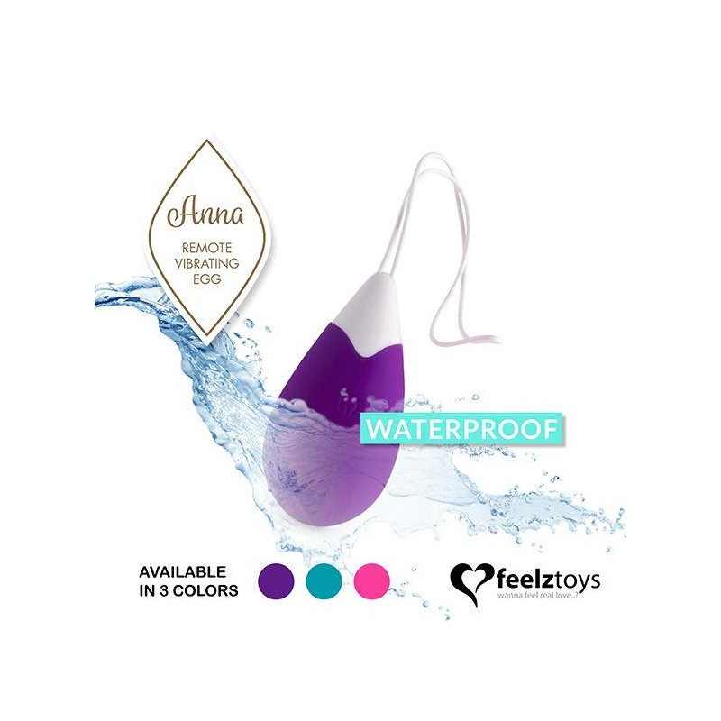 FeelzToys - Anna Vibrating Egg Remote Deep Purple