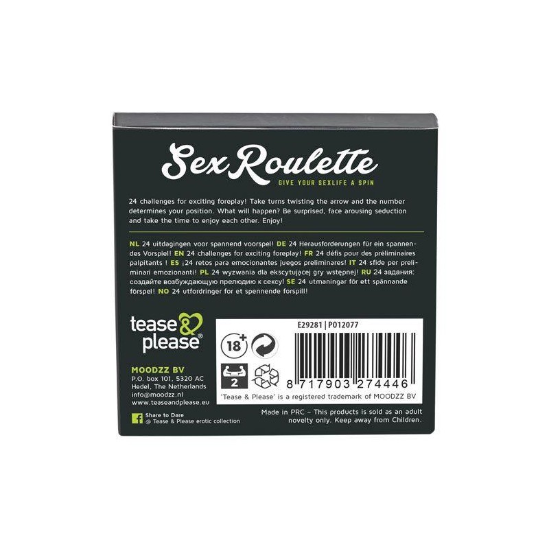 Seks Roulette Voorspel (NL-DE-EN-FR-ES-IT-PL-RU-SE-NO)