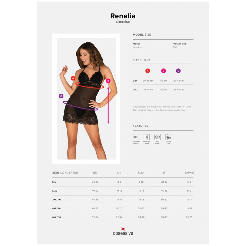 Koszulka stringi sex komplet obsessive renelia l/xl Koszulka stringi sex komplet obsessive renelia l/xl