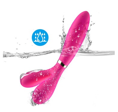 Podwójny wibrator masażer stymulator 9 trybów 19cm Podwójny wibrator masażer stymulator 9 trybów 19cm