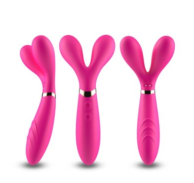 Podwójny wibrator masażer stymulator 9 trybów 19cm Podwójny wibrator masażer stymulator 9 trybów 19cm
