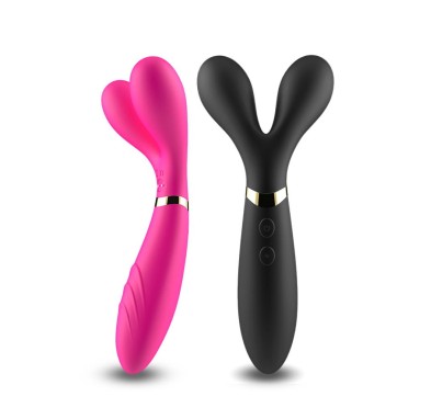 Podwójny wibrator masażer stymulator 9 trybów 19cm Podwójny wibrator masażer stymulator 9 trybów 19cm