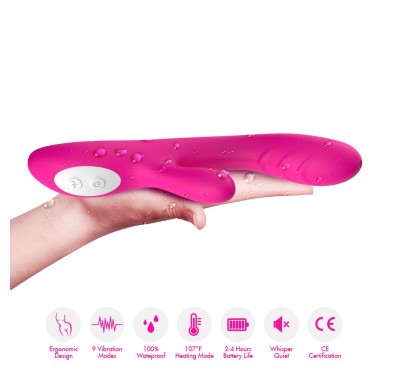 Wibrator króliczek podgrzewany ciepły 9 tryb 22 cm Wibrator króliczek podgrzewany ciepły 9 tryb 22 cm