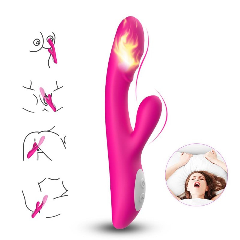 Wibrator króliczek podgrzewany ciepły 9 tryb 22 cm Wibrator króliczek podgrzewany ciepły 9 tryb 22 cm