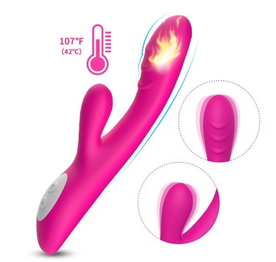 Wibrator króliczek podgrzewany ciepły 9 tryb 22 cm Wibrator króliczek podgrzewany ciepły 9 tryb 22 cm
