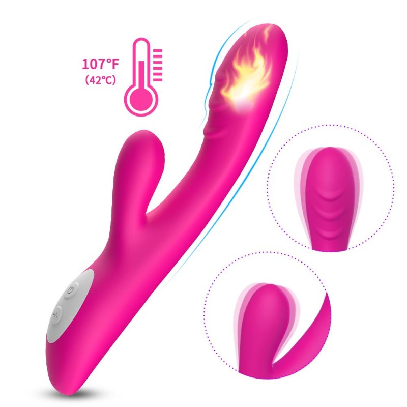 Wibrator króliczek podgrzewany ciepły 9 tryb 22 cm Wibrator króliczek podgrzewany ciepły 9 tryb 22 cm
