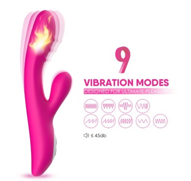 Wibrator króliczek podgrzewany ciepły 9 tryb 22 cm Wibrator króliczek podgrzewany ciepły 9 tryb 22 cm