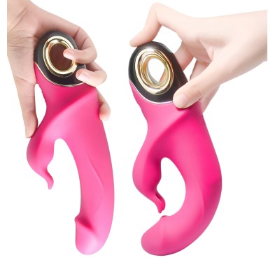 Wibrator królik z masażerem łechtaczki 22cm 9 tryb Wibrator królik z masażerem łechtaczki 22cm 9 tryb