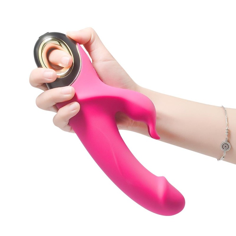 Wibrator królik z masażerem łechtaczki 22cm 9 tryb Wibrator królik z masażerem łechtaczki 22cm 9 tryb
