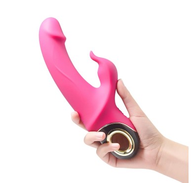 Wibrator królik z masażerem łechtaczki 22cm 9 tryb Wibrator królik z masażerem łechtaczki 22cm 9 tryb
