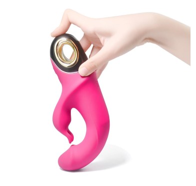 Wibrator królik z masażerem łechtaczki 22cm 9 tryb Wibrator królik z masażerem łechtaczki 22cm 9 tryb