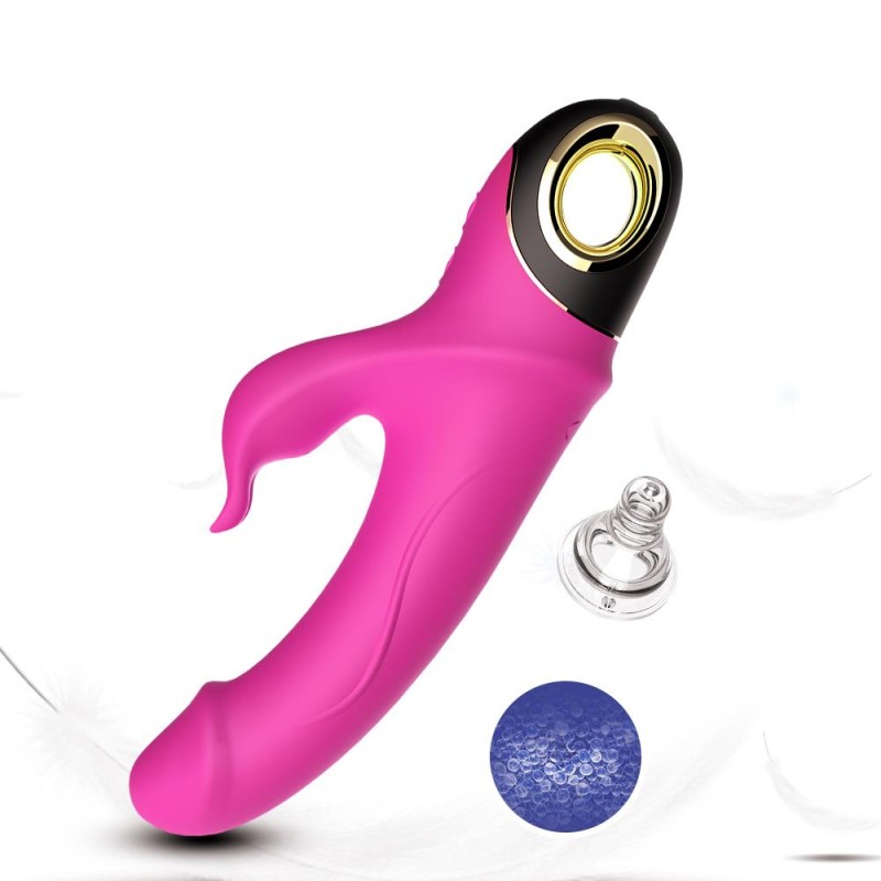 Wibrator królik z masażerem łechtaczki 22cm 9 tryb Wibrator królik z masażerem łechtaczki 22cm 9 tryb