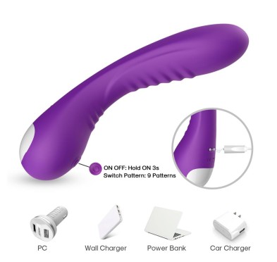 Wibrator punktu g masażer łechtaczki 18cm 9 trybów Wibrator punktu g masażer łechtaczki 18cm 9 trybów