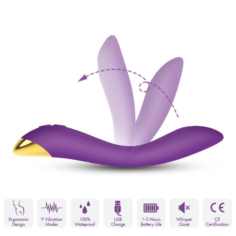 Wibrator masażer stymulator punktu g 22cm 9 trybów Wibrator masażer stymulator punktu g 22cm 9 trybów