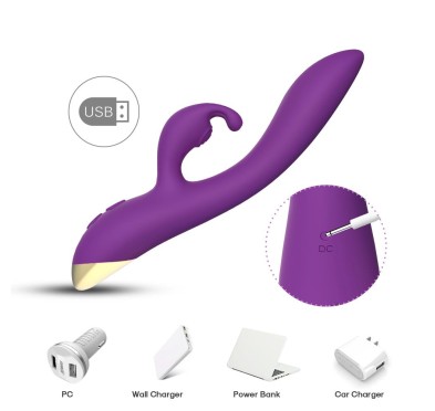Wibrator króliczek masażer łechtaczki 22 cm 9 tryb Wibrator króliczek masażer łechtaczki 22 cm 9 tryb